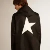 Giacca a vento da uomo con logo e stella bianchi a contrasto