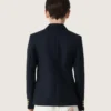 Giacca blazer blu scuro a doppio petto per bambini