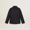 Giacca blazer blu scuro a doppio petto per bambini