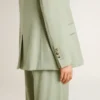 Giacca blazer da donna in lana verde salvia