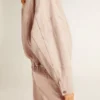 Giacca bomber da donna in denim tinto rosa