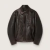 Giacca bomber da uomo in pelle nappa bordeaux
