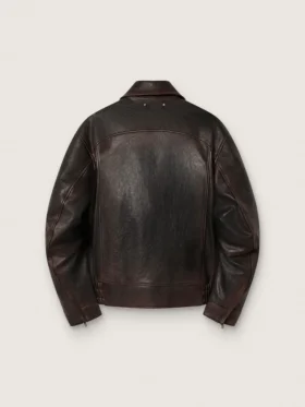 Giacca bomber da uomo in pelle nappa bordeaux