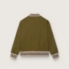 Giacca bomber unisex Journey in twill di nylon verde militare con toppa ricamata