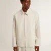 Giacca Coach da uomo in misto lana color kaki