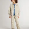 Giacca da bambino beige con tocchi multicolori