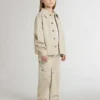 Giacca da bambino beige con tocchi multicolori