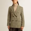 Giacca da donna doppiopetto in lana Shetland