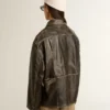 Giacca da donna in pelle nappa marrone invecchiata