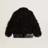 Giacca da donna in shearling nero
