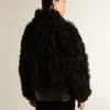 Giacca da donna in shearling nero