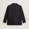 Giacca da donna monopetto in lana blu notte