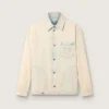 Giacca da lavoro da uomo in denim color sabbia chiaro