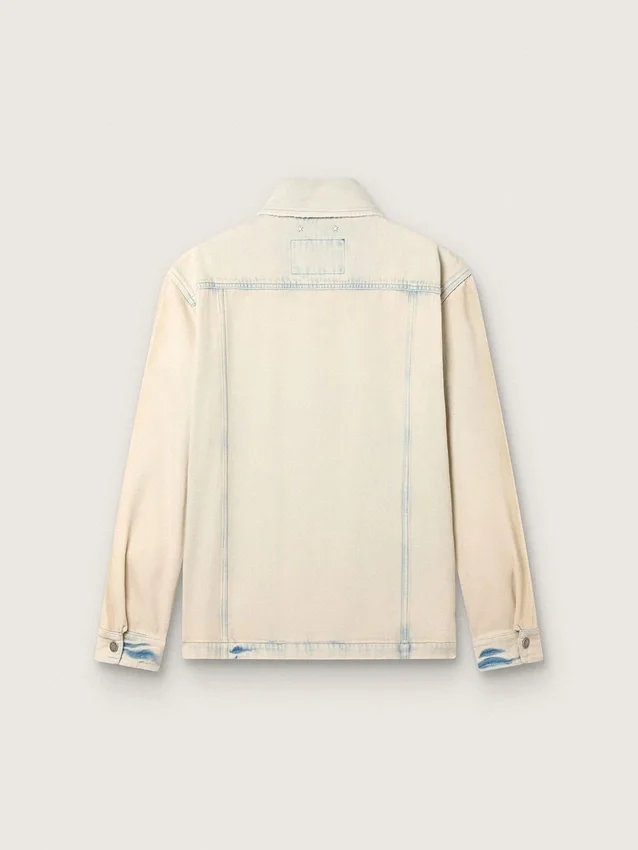Giacca da lavoro da uomo in denim color sabbia chiaro