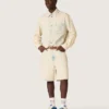 Bermuda da uomo in denim color sabbia chiaro