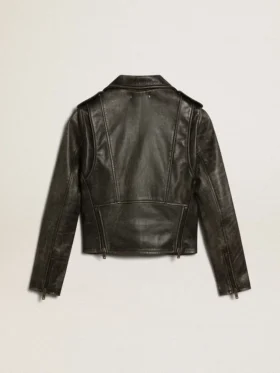 Giacca da motociclista in pelle da donna
