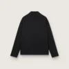 Giacca da uomo con zip in gabardina di lana nera