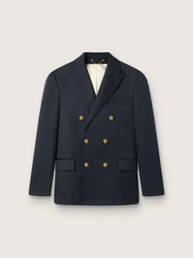 Giacca da uomo doppiopetto in blu scuro