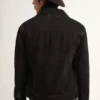 Giacca da uomo in denim nero con lavaggio singolo