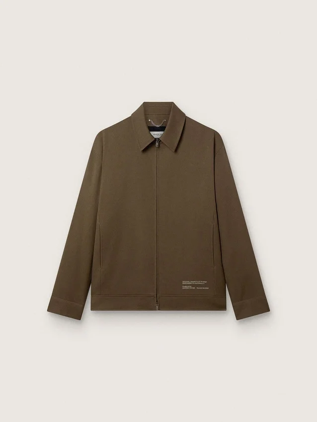 Giacca da uomo in gabardina di lana con ricami