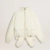Giacca imbottita da donna color crema