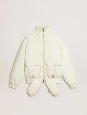 Giacca imbottita da donna color crema