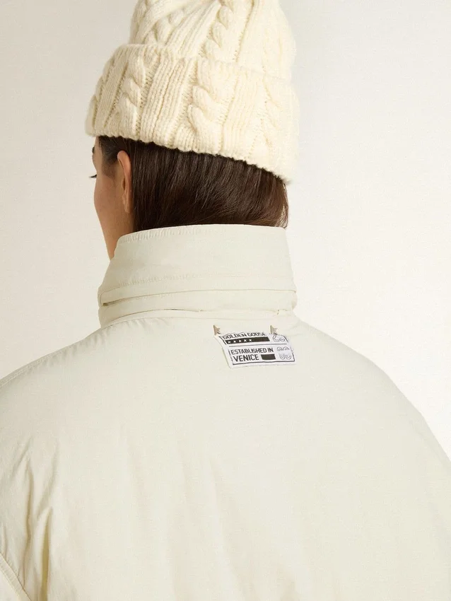 Giacca imbottita da donna color crema