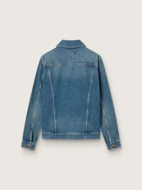 Giacca in denim da uomo con lavaggio medio