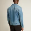 Giacca in denim da uomo con lavaggio medio
