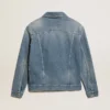 Giacca in denim da uomo con lavaggio medio