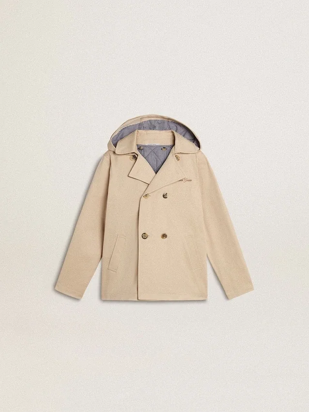 Giacca trench da bambino con gilet interno rimovibile
