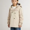 Giacca trench da bambino con gilet interno rimovibile