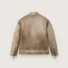 Giacca unisex in pelle trattata e tinta a mano