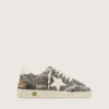 Ball Star Junior in pelle di pony leopardata bianca e nera con stella in pelle color crema