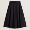 Gonna da donna in lana blu notte