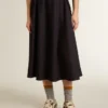 Gonna da donna in lana blu notte