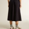 Gonna da donna in lana blu notte