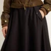 Gonna da donna in lana blu notte