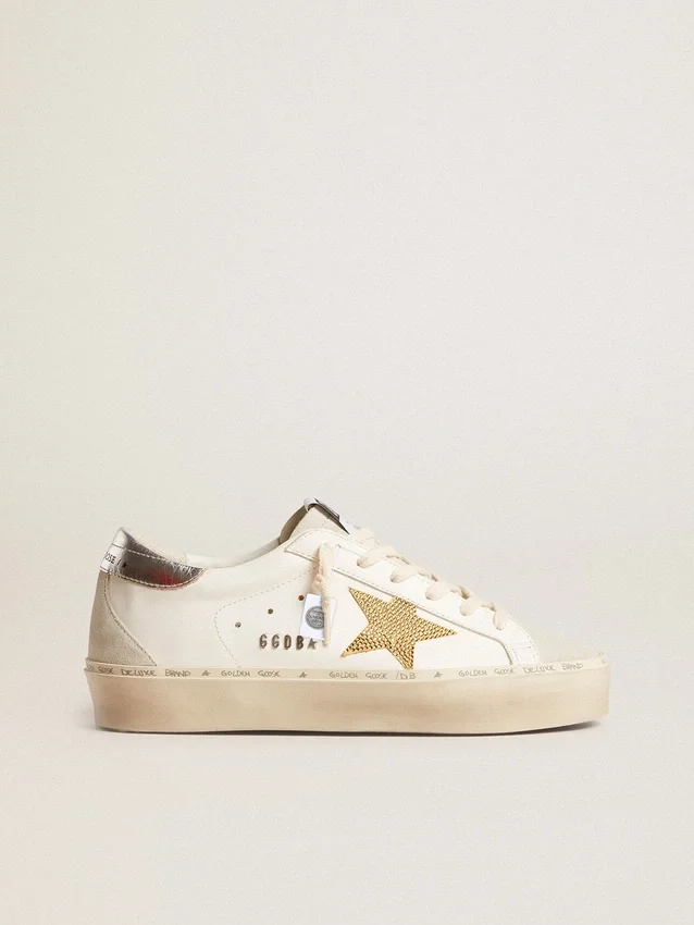 Hi Star con stella in cristalli Swarovski e linguetta sul tallone in pelle argentata
