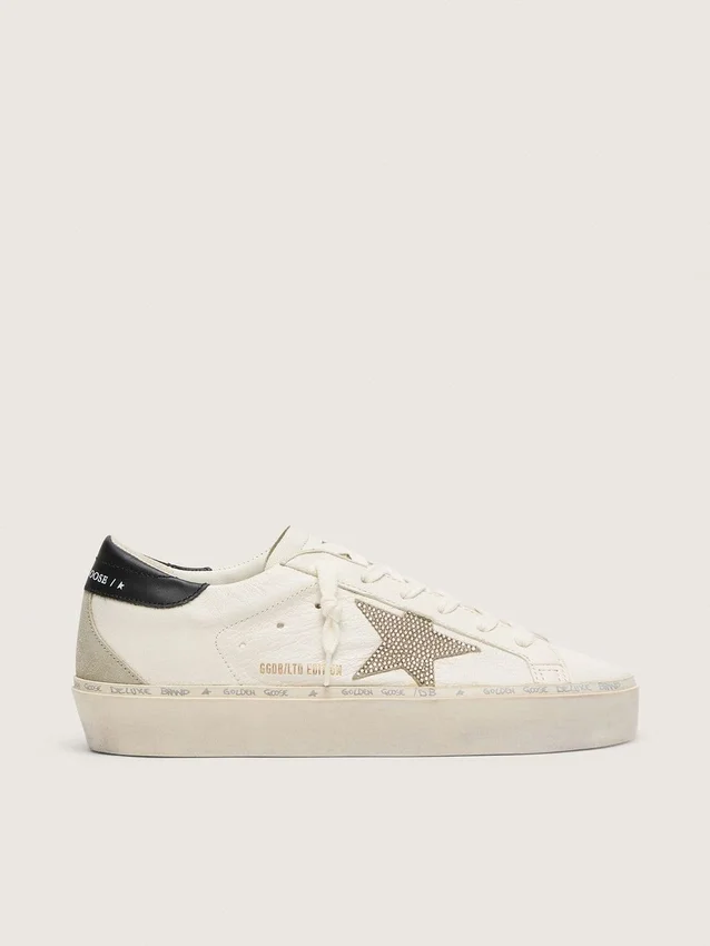 Hi Star con stella in cristallo Swarovski e linguetta sul tallone in pelle nera