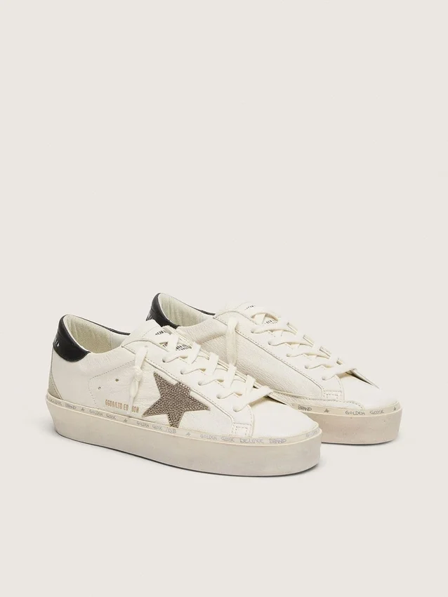 Hi Star con stella in cristallo Swarovski e linguetta sul tallone in pelle nera