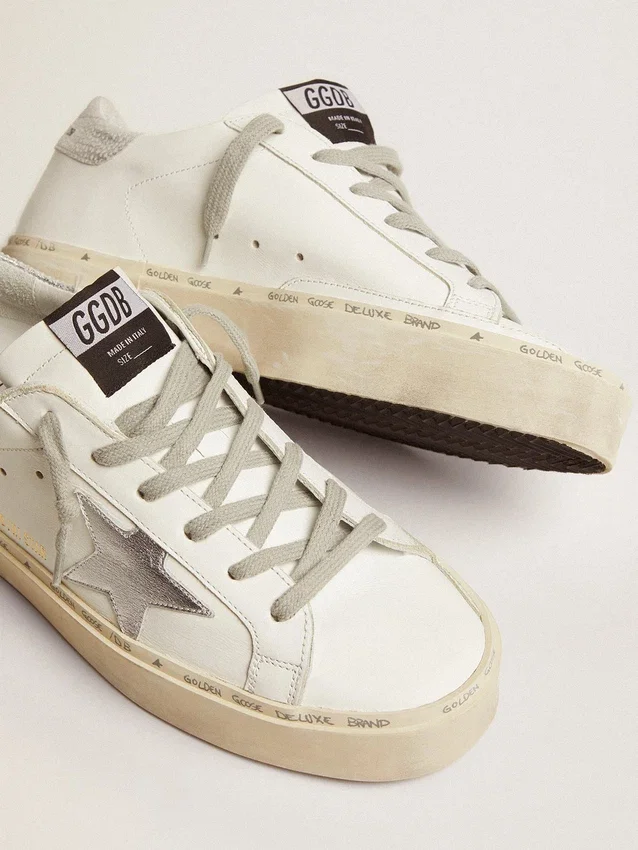 Hi Star da donna con stella e tacco argento metallizzato