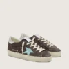 Hi Star da donna in pelle scamosciata grigio scuro con stella verde acqua