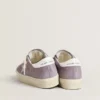 Hi Star da donna in pelle scamosciata viola con stella glitterata argento