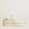 Hi Star in pelle scamosciata con stella e linguetta sul tallone in pelle metallizzata argento