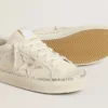 Hi Star in pelle scamosciata con stella e linguetta sul tallone in pelle metallizzata argento