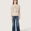 Jeans bootcut da bambine Journey in denim blu con strass sfumati