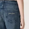 Jeans bootcut da bambine Journey in denim blu con strass sfumati