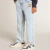 Jeans da bambino in denim chiaro