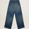 Jeans da donna a gamba larga con lavaggio medio CNY